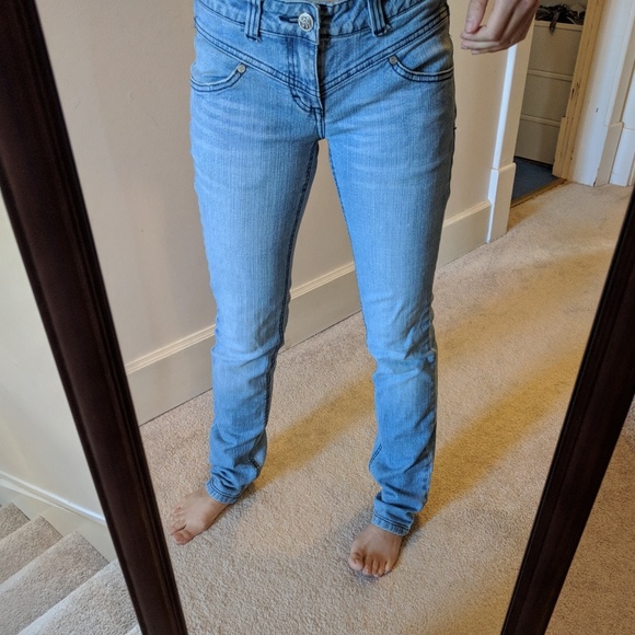 American Rag CIE faded straight/skinny jean sz1 - Picture 6 of 6